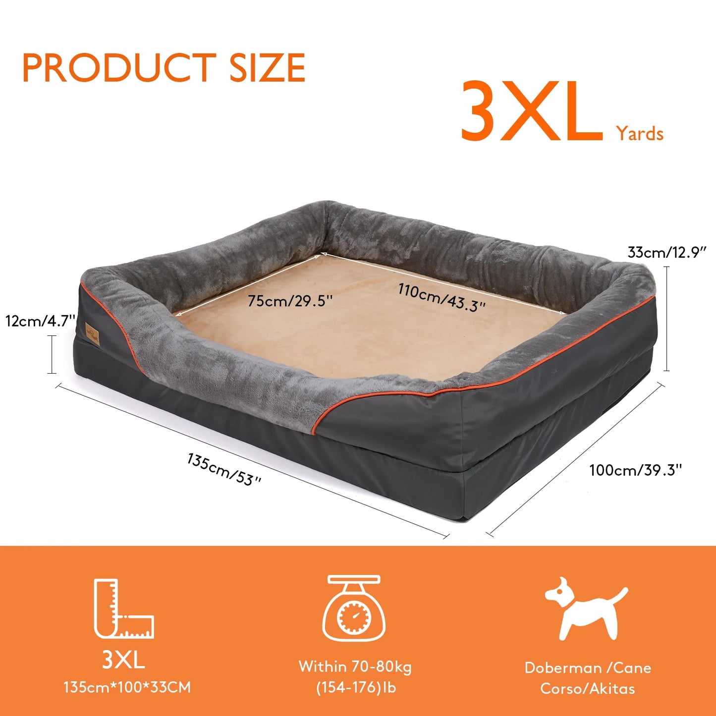Large Dog Bed Soft Comfortable