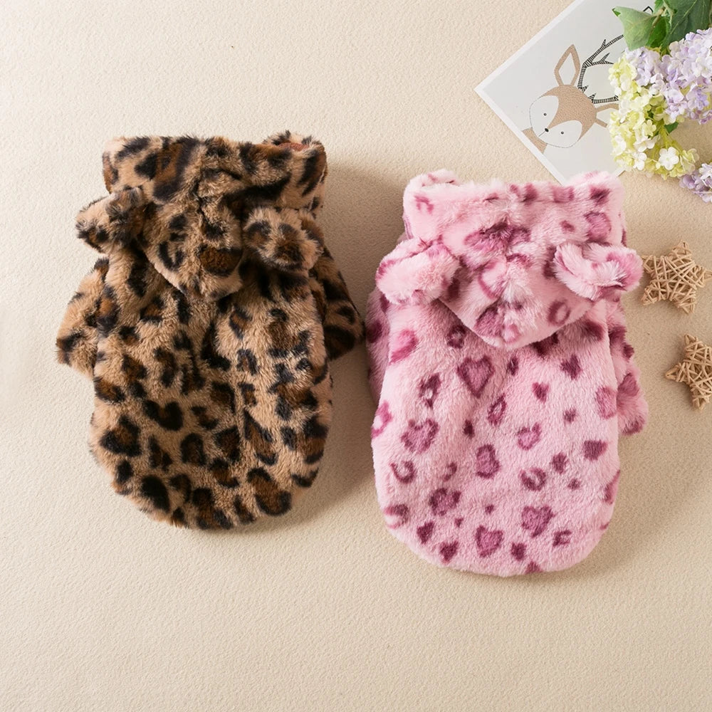Winter Pet Dog Clothes Warm Fleece Dog Hoodie