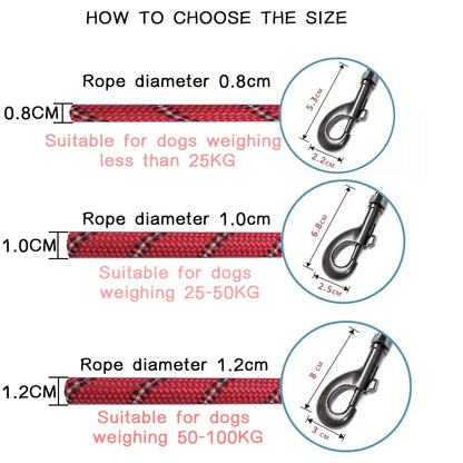 150/200/300cm Strong Dog Pet Leash Reflective Leash
