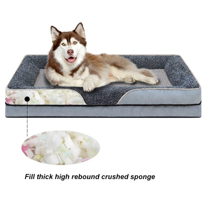 An oversized dog bed removable washable