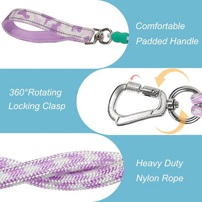 Dog Leash and Collar Set with AirTag Holder