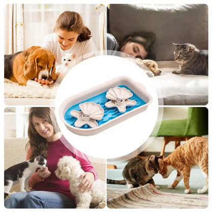 Slow Feeder Dog Bowl Double Bowl Design