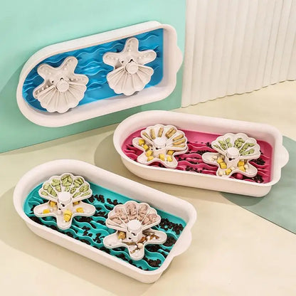 Slow Feeder Dog Bowl Double Bowl Design